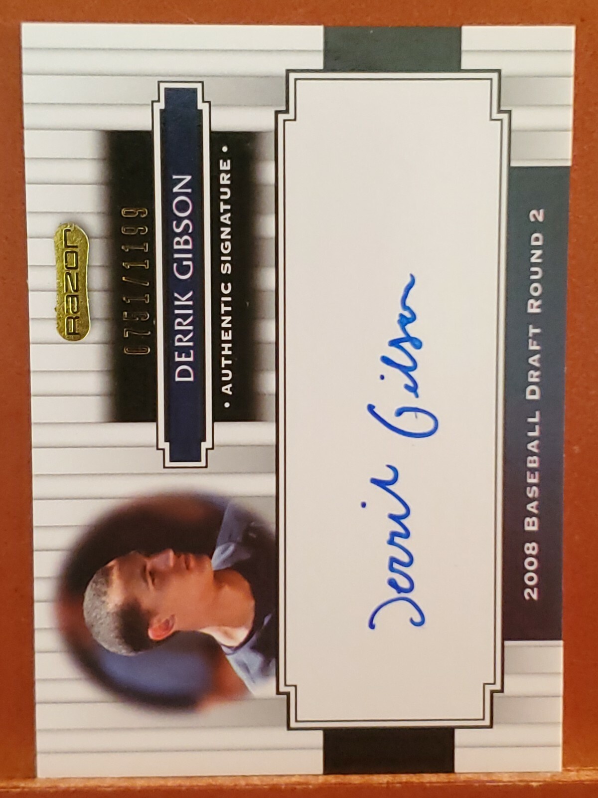 2008 Razor Signature Series #136 Derrik Gibson RED SOX / 1199 | eBay