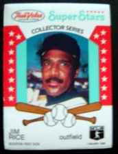 1986 True Value Super Stars Baseball Card Sealed 3 Pack Jim RICE Top 
