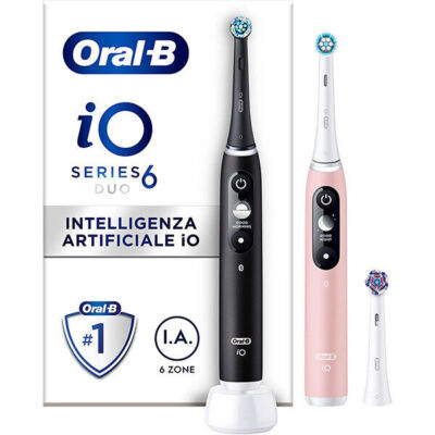 Oral-B iO6 Duo Elektrische Zahnbürste 2er Pack - Black Lava und Pink Sand - NEU