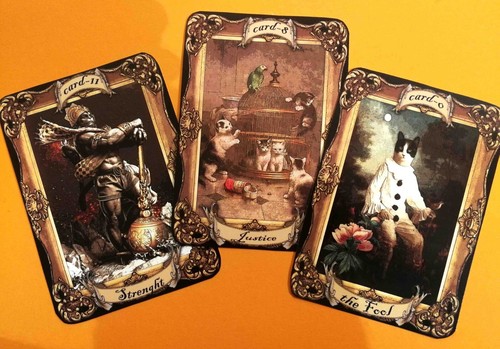 tarot card cards deck cat classic major arcana + book author artist collectible - Zdjęcie 15 z 24