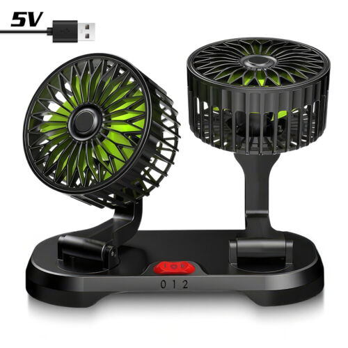 Universal 12V 24V Car Cooling Fan w/ Cigarette Lighter for Van SUV Boat Vehicle - Picture 13 of 14