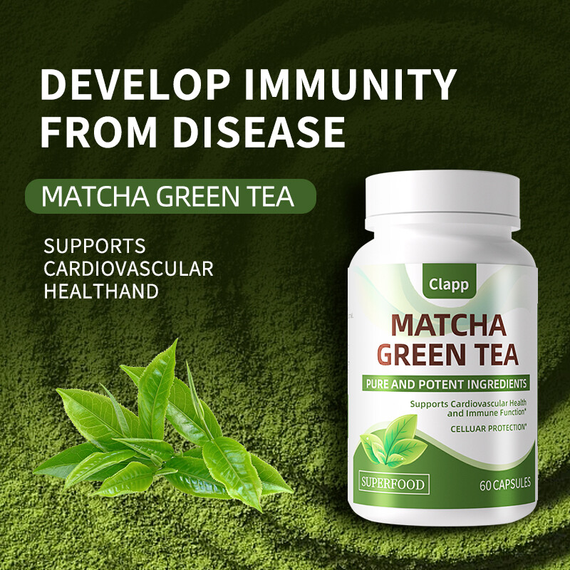 60 Cápsulas de Té Verde Matcha - Inmunidad, Energía, Antioxidantes Superalimentos Verdes