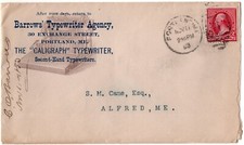 1893 CALIGRAPH TYPEWRITER ENVELOPE Antique Vtg Schreibmaschine Cover Graphic thumbnail