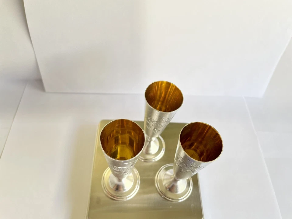 Taza de plata antigua vintage rusa copa de plata taza huevos cuchara de plata Foto 2 de 4