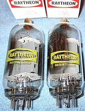 2 NOS Raytheon 24JE6A 24LQ6 Vacuum Tubes 30-Watts for Transmitting & Audio