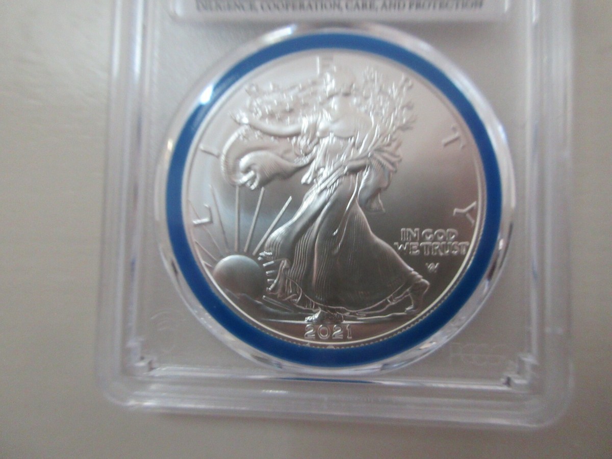 2021 PCGS MS70 Silver Eagle Type 2 First Strike Mint Designer