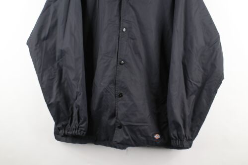 Vintage Dickies Mens Large Spell Out Lined Satin Coaches Coach Jacket Black - Picture 3 of 12