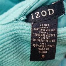 Women's Izod Quilted Gilet Reversible Body Warmer Vest Pockets Blue Cream Medium
