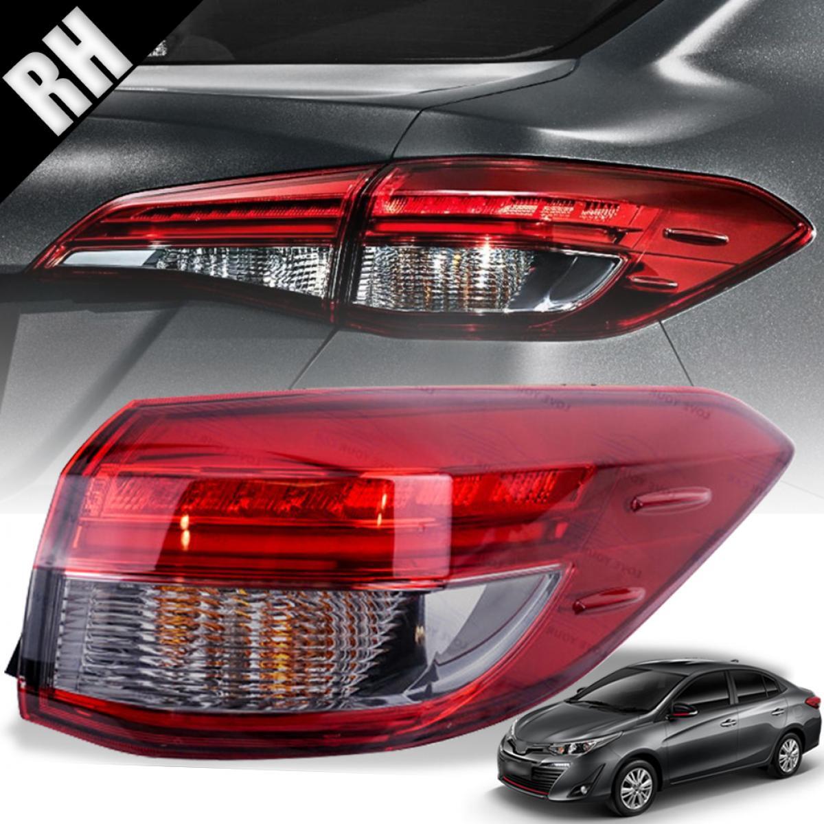Fits 2017-2019 Toyota Yaris Sedan NSP152 RH Right Tail Light Black