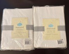 X2 Cloud Island crib fitted sheet white