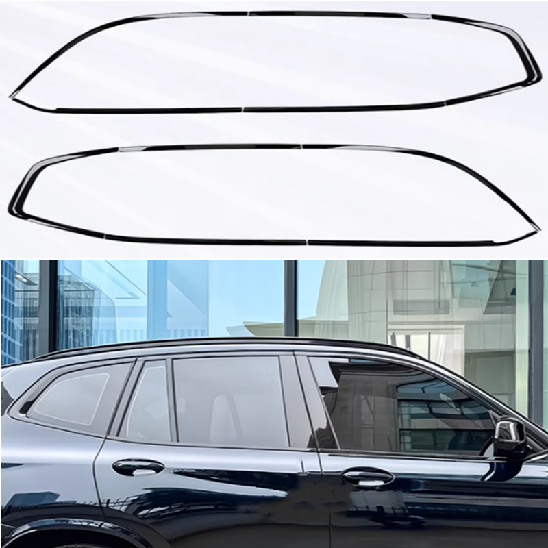 BMW G01 X3 2018-2024 Black Steel Window Sill Trim Cover Molding