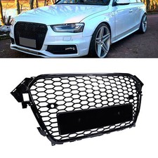 Honeycomb Mesh Front Radiator Bumper Grill For Audi A4 S4 B8 RS4 2013-2015