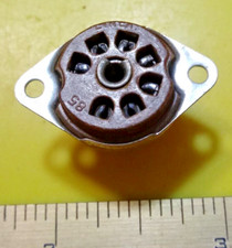 Cinch 7 Pin Micanol Tube Socket Bottom Mount 5/8" Hole 7/8" Hole Centers