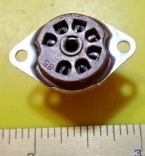 Cinch® 7 Pin Micanol Tube Socket • Bottom Mount • 5/8" Hole • 7/8" Hole Centers