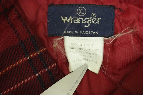 Wrangler Jacket Men's Size XL Button Up Plaid Western Quilted Lined Shacket - Picture 13 of 14