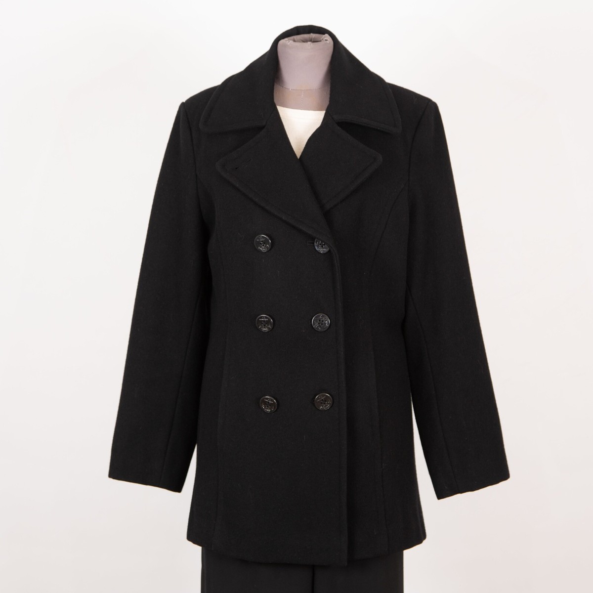 未使用　FIDELITY WOMENS SHORT 4B PEACOAT M Womans Wool Peacoat Jacket Size 10 Fitz Wright | eBay