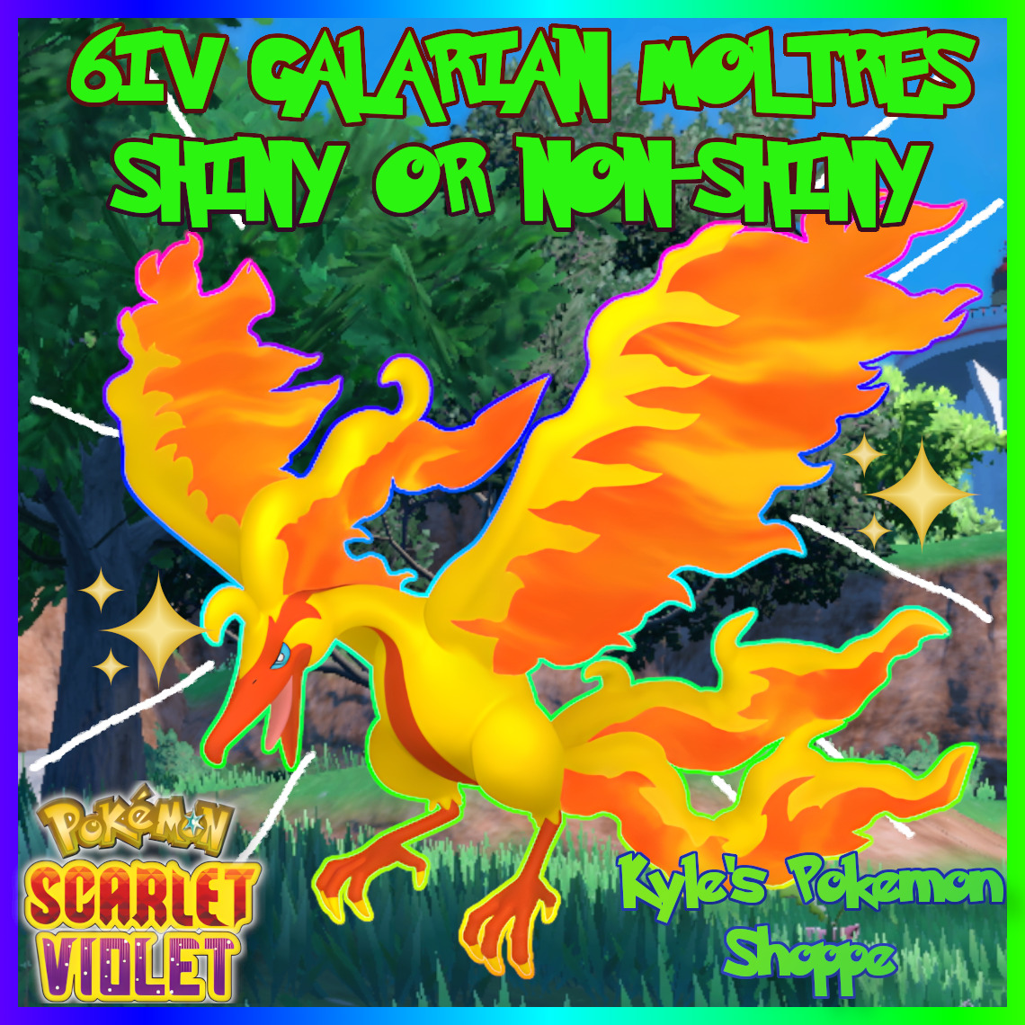 ✨Shiny MOLTRES ZAPDOS ARTICUNO Galar✨ Pokemon Sword & Shield 6IV