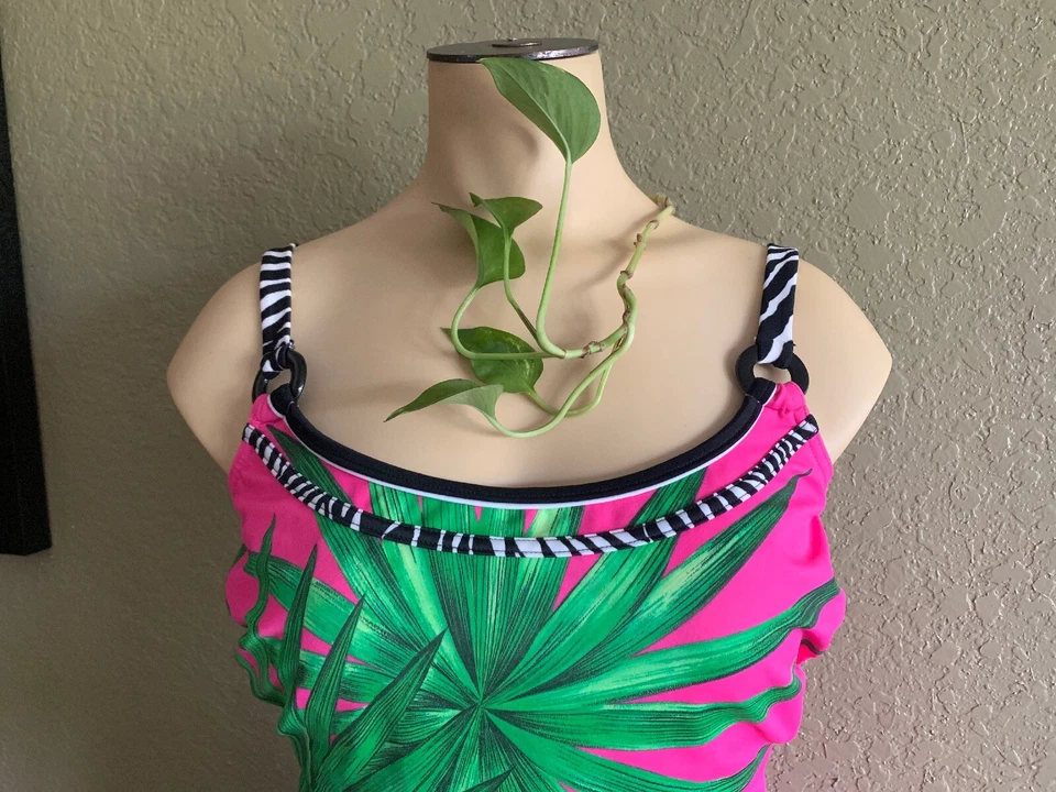 Opera Badeanzug rosa bedruckt 14.  B-CUP UK 38 - Bild 4 von 4