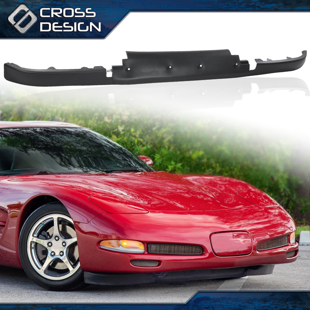 Front Bumper Lip For 1997-2004 Chevy Corvette C5 – Unpainted Black ZR1 Style Polyurethane Lower Chin Spoiler