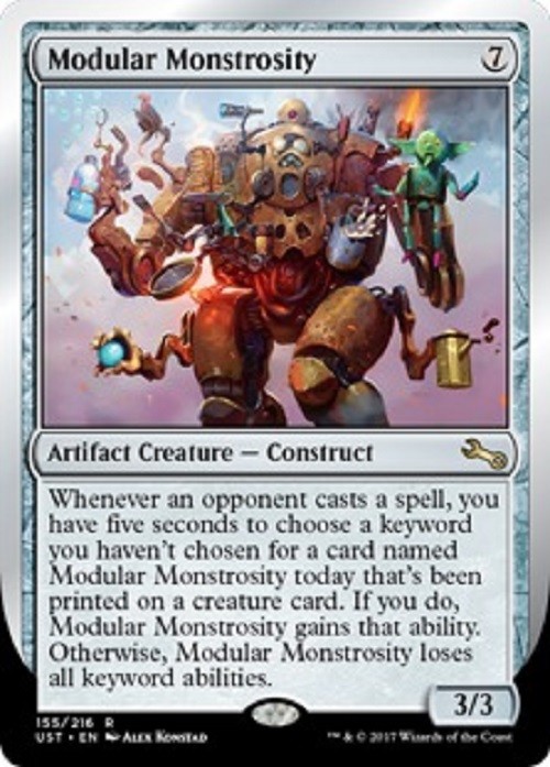 1x Modular Monstrosity Unstable Magic the Gathering card MTG