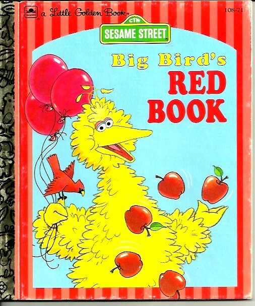 SESAME STREET BIG BIRD'S RED BOOK LITTLE GOLDEN BOOK 1993