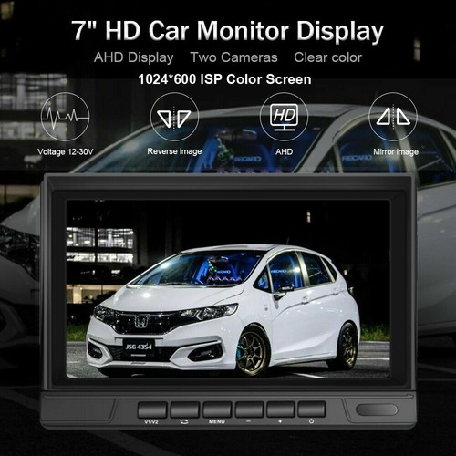 7'' Split Monitor DVR Video Recorder+AHD Front Rear View Camera 64GB For Trailer - Picture 5 of 12