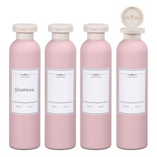 Refillable Travel Shampoo Conditioner Bottles 4 Pack 8.8 Oz Squeeze Empty