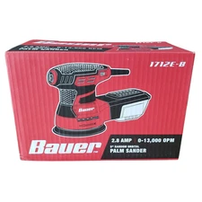 Bauer Palm Sander Heavy Duty 5 Inch Random Orbital 2.8 AMP 0-13,000 OPM 1712E-B