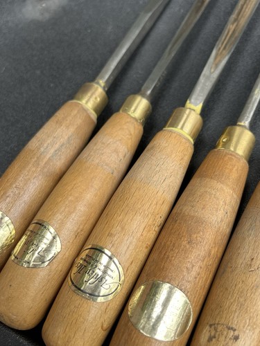 Quality Ashley Iles Carving Chisels Set Of 6 - Picture 5 of 9