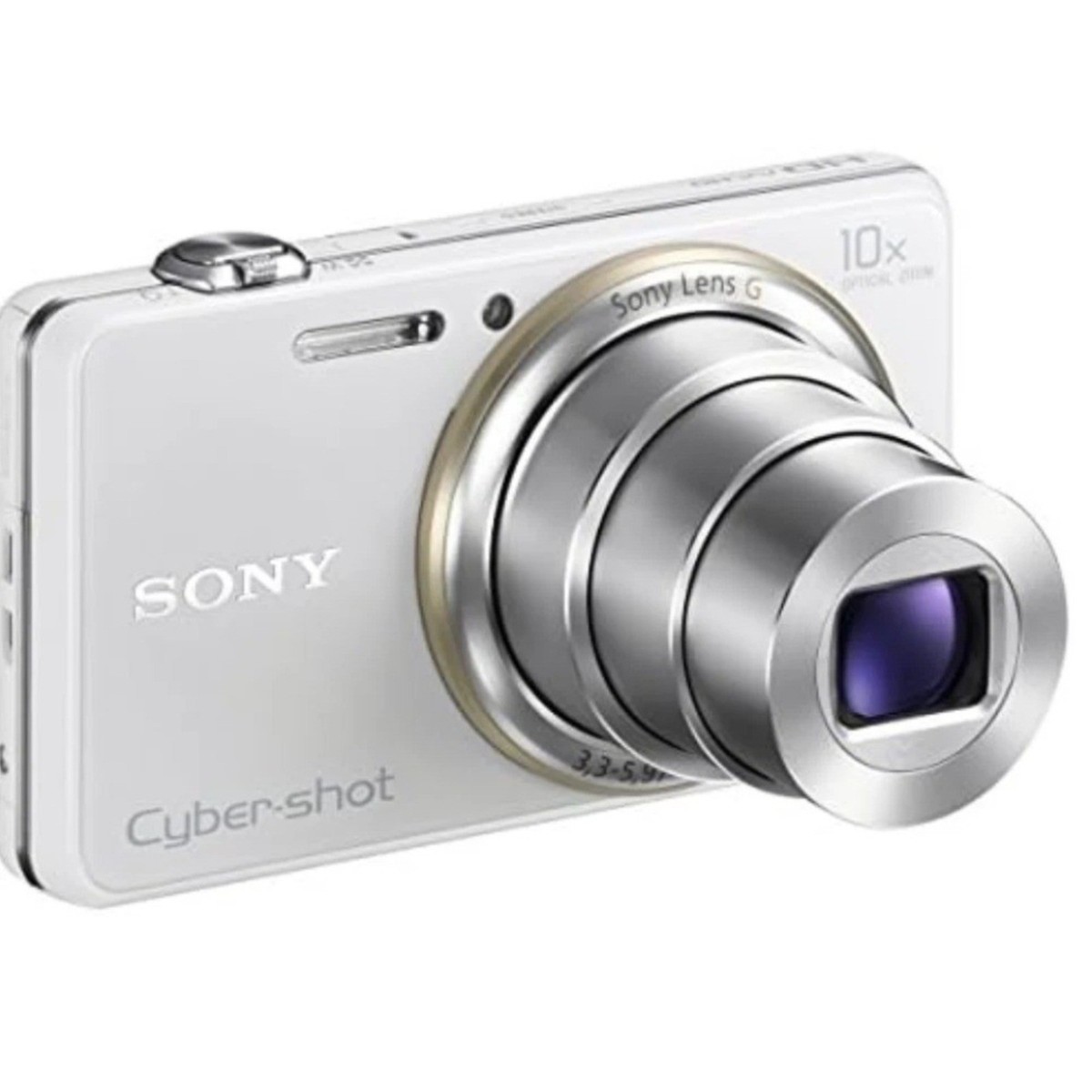 SONY Cyber Shot DSC-WX100 White 18.2MP 10x Optical Zoom AF Lock