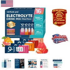 High Sodium Sugar-Free Electrolyte Drink Mix  16 Travel-Ready Hydration Packets