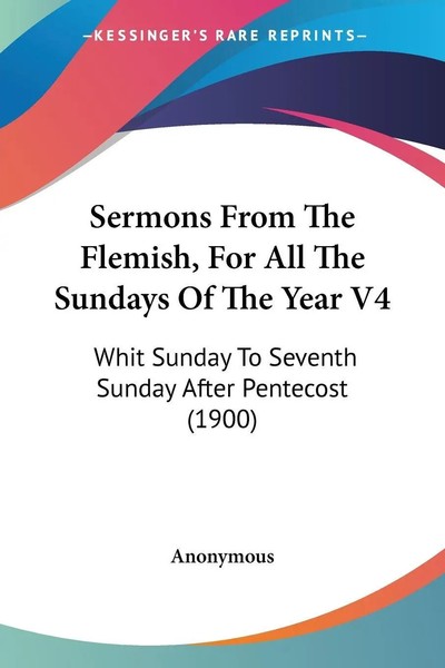 Sermons From The Flemish, For All The Sundays Of The Year V4 Anonymous Buch 2007-image