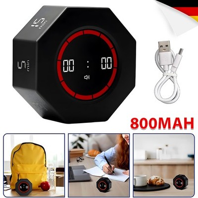 Digital Schwerkraft Flip Timer Pomodoro Timer Achteck Flip-Uhr Visueller Timer