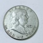 1961 D Franklin Half Dollar - 90% Silver - Circulated Coin #6630