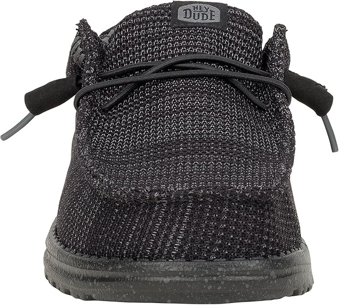 HEYDUDE 41898-060 Wally Stretch Sox Loafers for Men, Black, Size