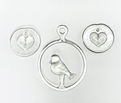 Kosta Boda Sun Catcher, Vogel, Herzen
