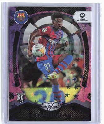2021-22 Panini Chronicles #152 Alejandro Balde Certified La Liga Purple Astro