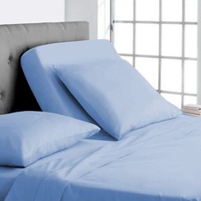 100 Microfiber 4-Piece Split Top Queen Sheets Sets for Adjustable Bed with 1...