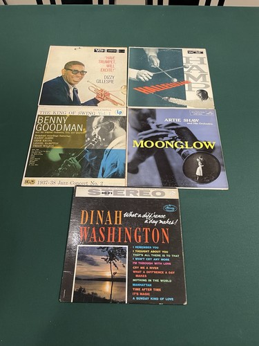 Vintage Jazz Band Vinyl Records Dinah Washington-Artie Shaw-Gillespie More - Image 1