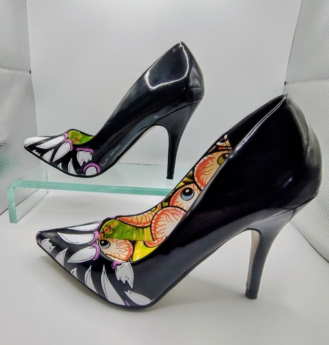 Iron Fist Timmy Chew Size UK 6 Ladies High Heeled Shoes Vegan Faux Patent - Picture 2 of 23