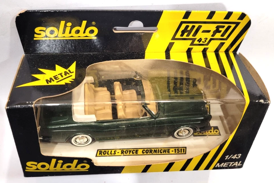 ROLLS ROYCE CORNICHE 1511 -modellino automobile vintage SOLIDO 1/43 colore verde - Immagine 2 di 4