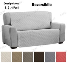 Copridivano a 1 2 3 e 4 posti Salvadivano copripoltrona trapuntato reversibile