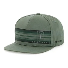 NEW PGA Tour Twilight Round Flat Bill Adjustable Golf Hat Cap - Duck Green