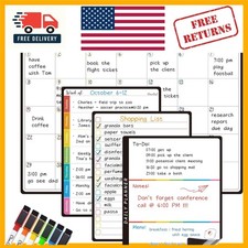 Dry Erase Monthly  Weekly Boards - 14.5"x11"  6.5"x8.5" Magnetic Set