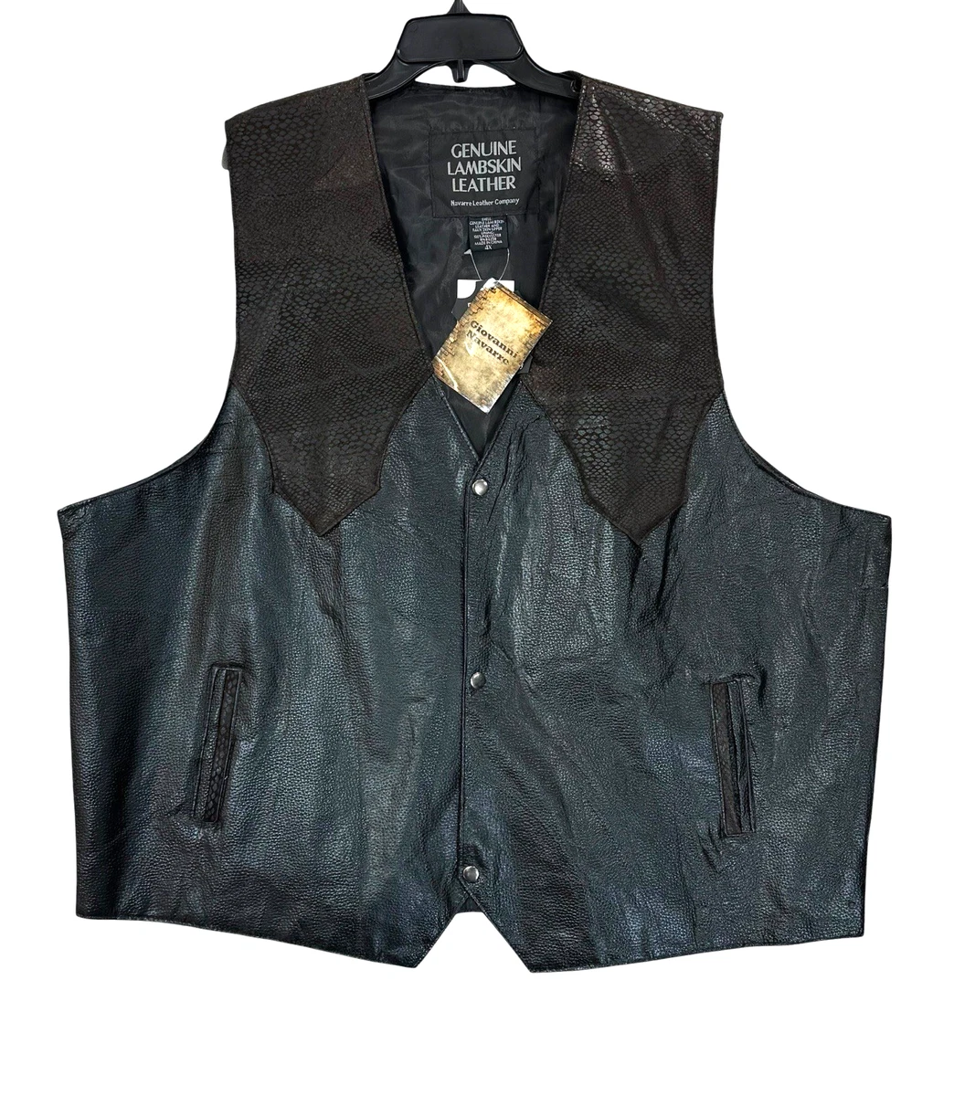 Navarre Leather Outer Shell Vest Coats, Jackets & Vests for Men
