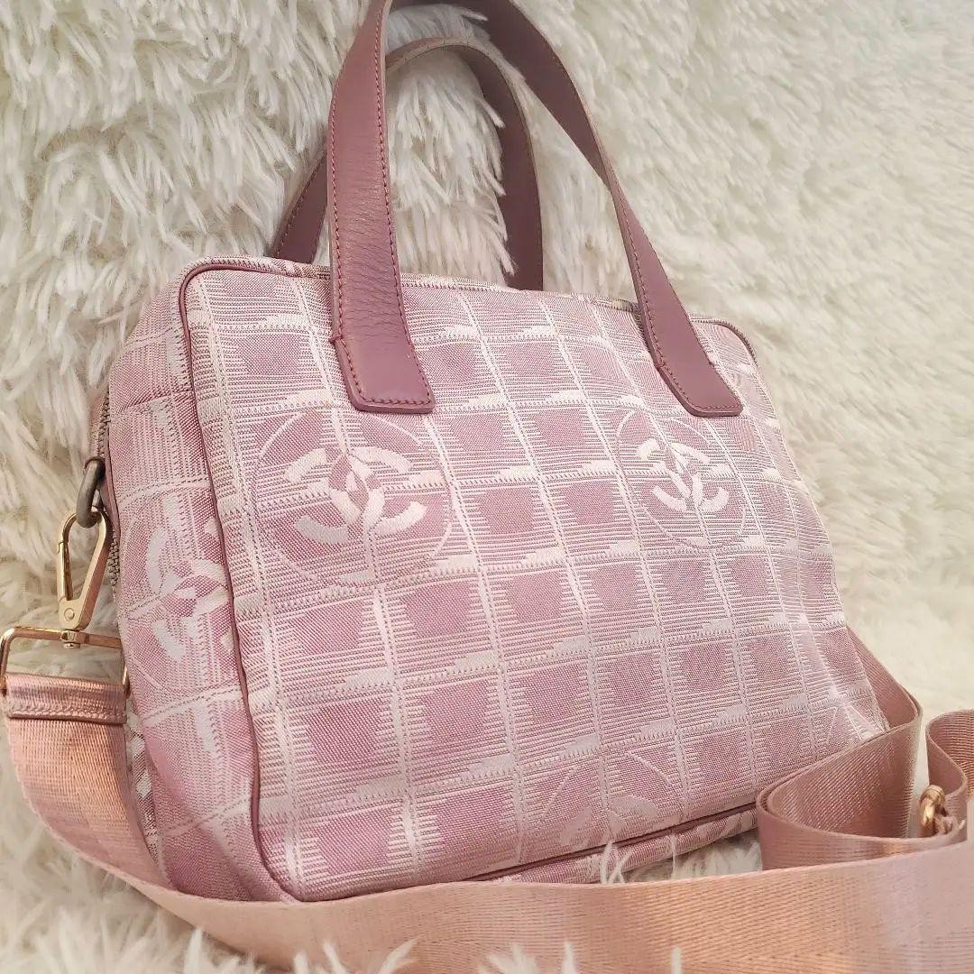 Chanel 2-Way Nylon Tote Shoulder Bag with Two Compartments