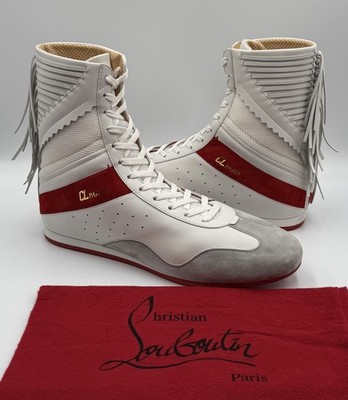 AUTHENTIC CHRISTIAN LOUBOUTIN Suede Knock-Out Boxing Sneakers