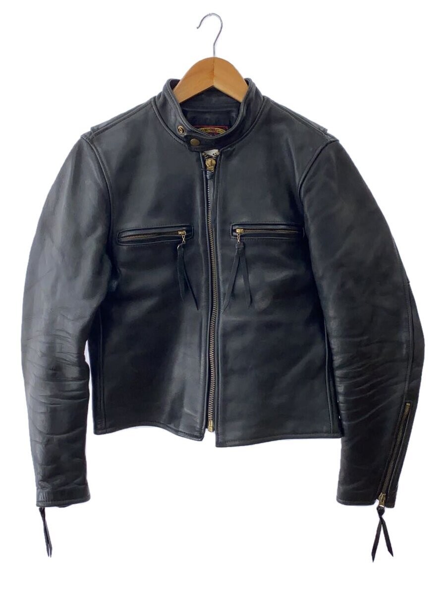 Red Moon Leather Jacket Blouson/38/Leather/Blk/Plain 3412