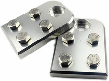 A Pair of 4-Point Flat Lug Battery Terminal Blocks, Using Stainless Steel Bolts