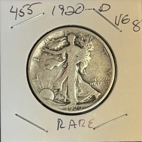 1920-D VG+ Rare Walking Liberty Half Dollar